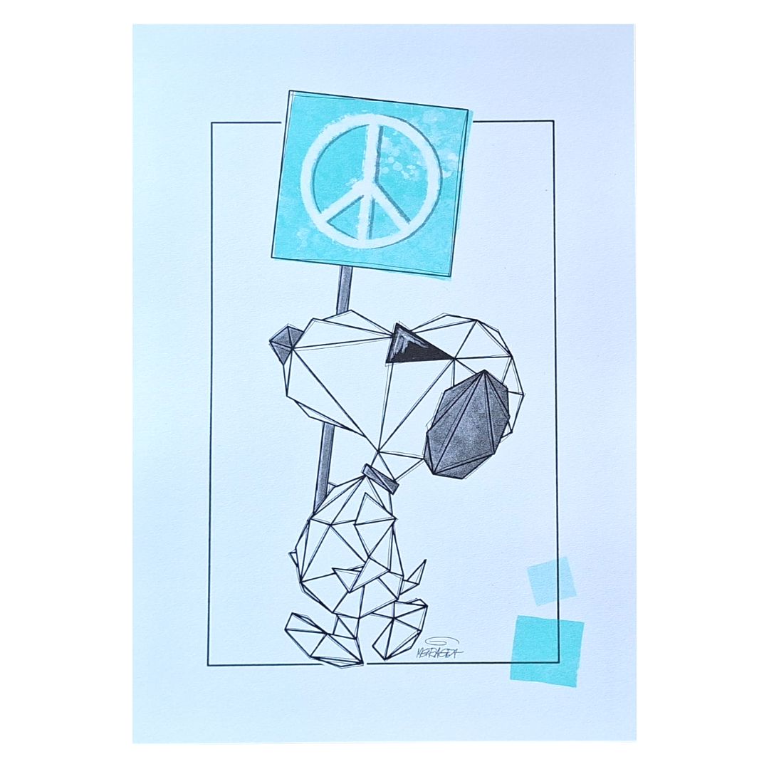 Snoopy Peace (mint) by Metraeda